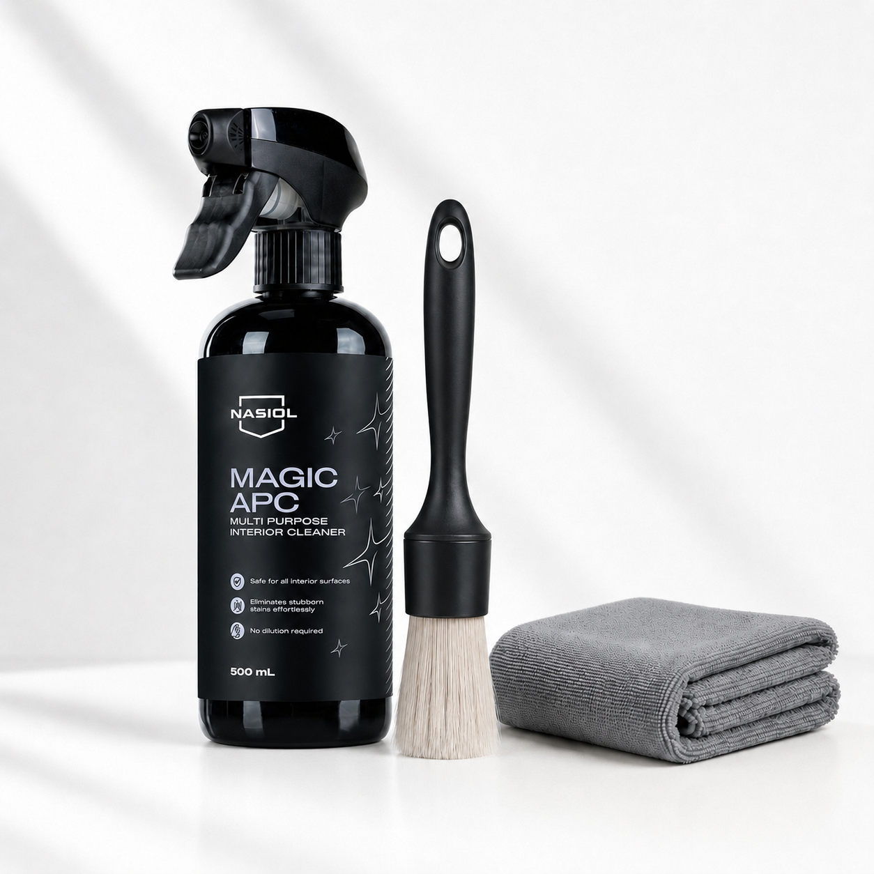 BiCar Interior Kit – NASIOL Magic APC 500ml + detailingový štětec + mikrovláknová utěrka